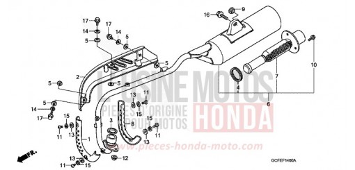 SILENCIEUX D'ECHAPPEMENT CRF70FB de 2011